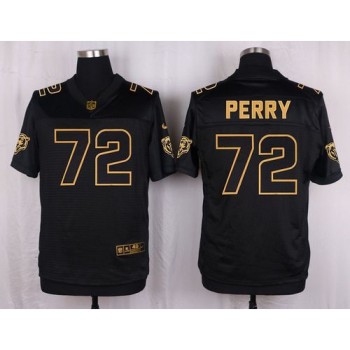Bears #72 William Perry Black Men's Stitched NFL Elite Pro Line Gold Collection Jersey