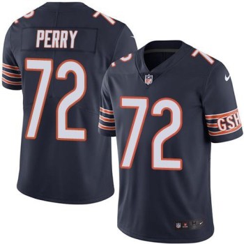 Bears #72 William Perry Navy Blue Men's Stitched NFL Limited Rush Jersey