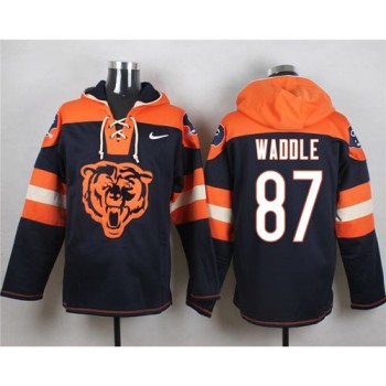 Bears #87 Tom Waddle Navy Blue Player Pullover NFL Hoodie Bears #87 Tom Waddle Navy Blue Player Pullover NFL Hoodie
