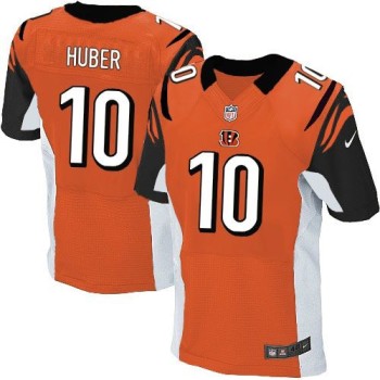 Bengals #10 Kevin Huber Orange Alternate Men's Stitched NFL Elite Jersey