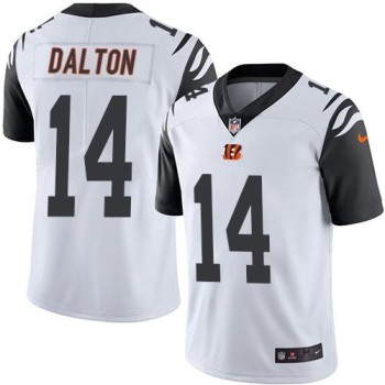 Bengals #14 Andy Dalton White Youth Stitched NFL Limited Rush Jersey