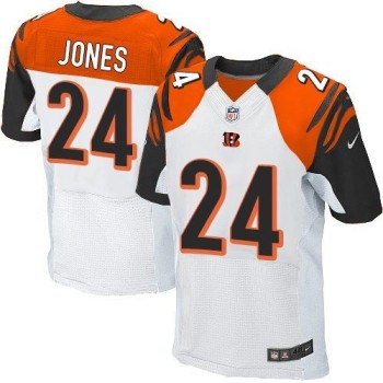 Bengals #24 Adam Jones White Men's Stitched NFL Elite Jersey Bengals #24 Adam Jones White Men's Stitched NFL Elite Jersey