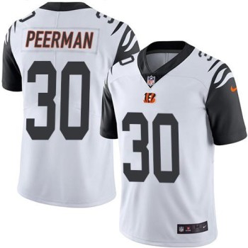 Bengals #30 Cedric Peerman White Men's Stitched NFL Limited Rush Jersey Bengals #30 Cedric Peerman White Men's Stitched NFL Limited Rush Jersey