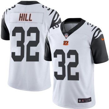 Bengals #32 Jeremy Hill White Men's Stitched NFL Limited Rush Jersey Bengals #32 Jeremy Hill White Men's Stitched NFL Limited Rush Jersey