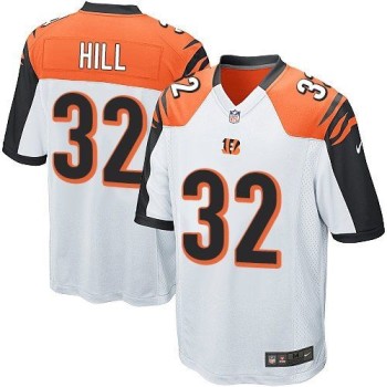 Bengals #32 Jeremy Hill White Youth Stitched NFL Elite Jersey