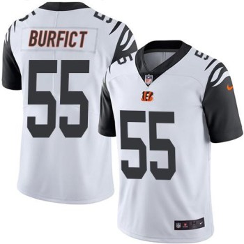Bengals #55 Vontaze Burfict White Youth Stitched NFL Limited Rush Jersey