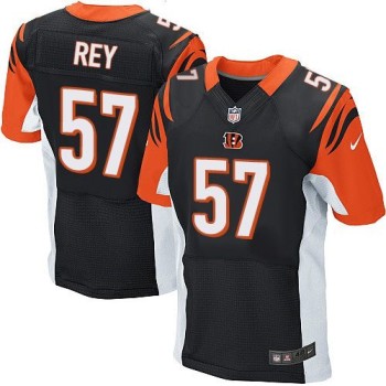 Bengals #57 Vincent Rey Black Team Color Men's Stitched NFL Elite Jersey