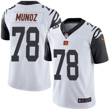 Bengals #78 Anthony Munoz White Men's Stitched NFL Limited Rush Jersey Bengals #78 Anthony Munoz White Men's Stitched NFL Limited Rush Jersey