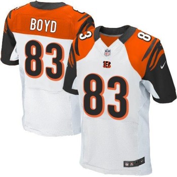 Bengals #83 Tyler Boyd White Men's Stitched NFL Elite Jersey
