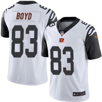Bengals #83 Tyler Boyd White Men's Stitched NFL Limited Rush Jersey Bengals #83 Tyler Boyd White Men's Stitched NFL Limited Rush Jersey