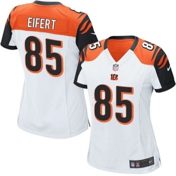 Bengals #85 Tyler Eifert White Women's Stitched NFL Elite Jersey