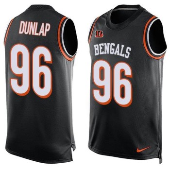 Bengals #96 Carlos Dunlap Black Team Color Men's Stitched NFL Limited Tank Top Jersey