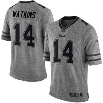 Bills #14 Sammy Watkins Gray Men's Stitched NFL Limited Gridiron Gray Jersey Bills #14 Sammy Watkins Gray Men's Stitched NFL Limited Gridiron Gray Jersey
