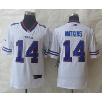 Bills #14 Sammy Watkins White Men's Stitched NFL New Limited Jersey Bills #14 Sammy Watkins White Men's Stitched NFL New Limited Jersey