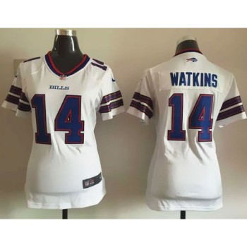 Bills #14 Sammy Watkins White Women's Stitched NFL Elite Jersey Bills #14 Sammy Watkins White Women's Stitched NFL Elite Jersey
