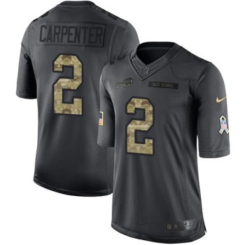 Bills #2 Dan Carpenter Black Men's Stitched NFL Limited 2016 Salute To Service Jersey Bills #2 Dan Carpenter Black Men's Stitched NFL Limited 2016 Salute To Service Jersey