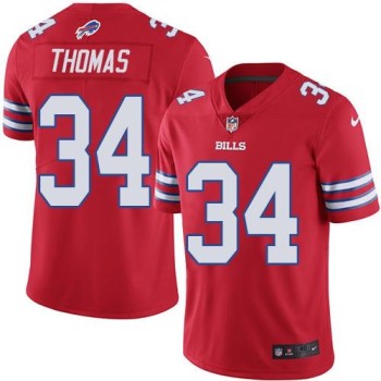 Bills #34 Thurman Thomas Red Men's Stitched NFL Elite Rush Jersey Bills #34 Thurman Thomas Red Men's Stitched NFL Elite Rush Jersey