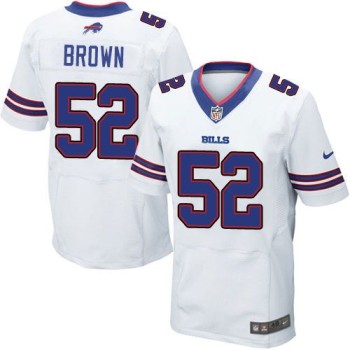 Bills #52 Preston Brown White Men's Stitched NFL New Elite Jersey Bills #52 Preston Brown White Men's Stitched NFL New Elite Jersey