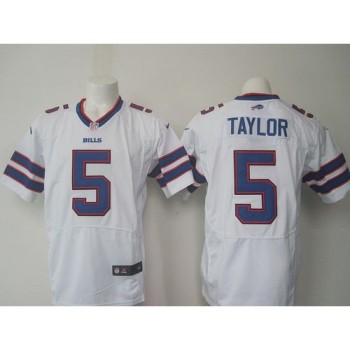 Bills #5 Tyrod Taylor White Men's Stitched NFL New Elite Jersey Bills #5 Tyrod Taylor White Men's Stitched NFL New Elite Jersey