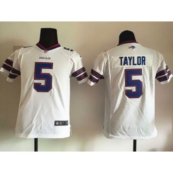Bills #5 Tyrod Taylor White Youth Stitched NFL New Elite Jersey Bills #5 Tyrod Taylor White Youth Stitched NFL New Elite Jersey