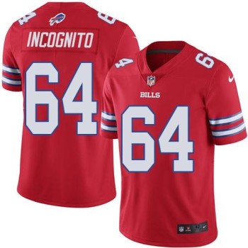 Bills #64 Richie Incognito Red Men's Stitched NFL Elite Rush Jersey Bills #64 Richie Incognito Red Men's Stitched NFL Elite Rush Jersey