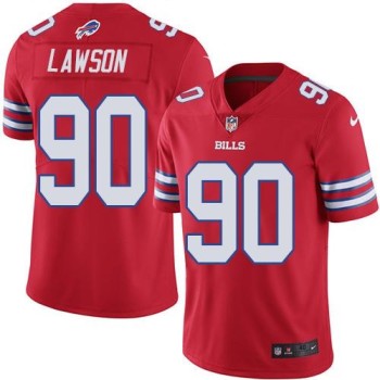 Bills #90 Shaq Lawson Red Men's Stitched NFL Elite Rush Jersey Bills #90 Shaq Lawson Red Men's Stitched NFL Elite Rush Jersey