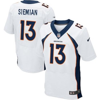 Broncos #13 Trevor Siemian White Men's Stitched NFL New Elite Jersey