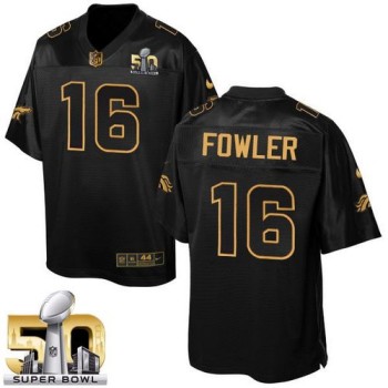 Broncos #16 Bennie Fowler Black Super Bowl 50 Men's Stitched NFL Elite Pro Line Gold Collection Jersey