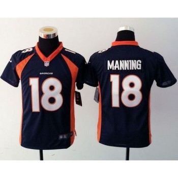 Broncos #18 Peyton Manning Blue Alternate Youth Stitched NFL Elite Jersey Broncos #18 Peyton Manning Blue Alternate Youth Stitched NFL Elite Jersey
