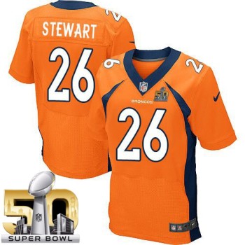 Broncos #26 Darian Stewart Orange Team Color Super Bowl 50 Men's Stitched NFL New Elite Jersey