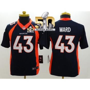 Broncos #43 T.J. Ward Blue Alternate Super Bowl 50 Youth Stitched NFL New Limited Jersey Broncos #43 T.J. Ward Blue Alternate Super Bowl 50 Youth Stitched NFL New Limited Jersey