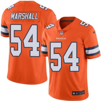 Broncos #54 Brandon Marshall Orange Men's Stitched NFL Limited Rush Jersey