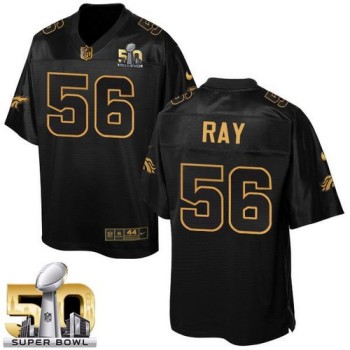 Broncos #56 Shane Ray Black Super Bowl 50 Men's Stitched NFL Elite Pro Line Gold Collection Jersey