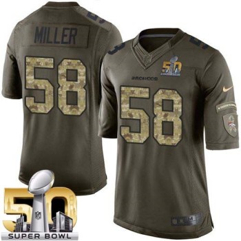 Broncos #58 Von Miller Green Super Bowl 50 Youth Stitched NFL Limited Salute to Service Jersey Broncos #58 Von Miller Green Super Bowl 50 Youth Stitched NFL Limited Salute to Service Jersey