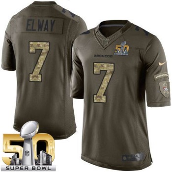 Broncos #7 John Elway Green Super Bowl 50 Youth Stitched NFL Limited Salute to Service Jersey Broncos #7 John Elway Green Super Bowl 50 Youth Stitched NFL Limited Salute to Service Jersey