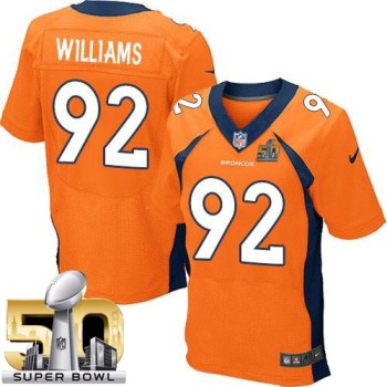 Broncos #92 Sylvester Williams Orange Team Color Super Bowl 50 Men's Stitched NFL New Elite Jersey