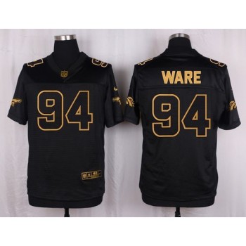 Broncos #94 DeMarcus Ware Black Men's Stitched NFL Elite Pro Line Gold Collection Jersey