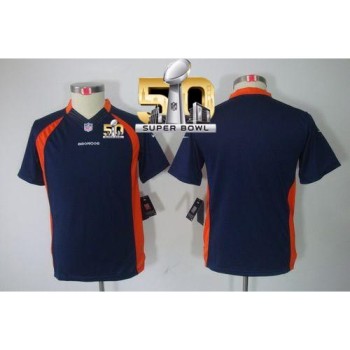 Broncos Blank Blue Alternate Super Bowl 50 Youth Stitched NFL Limited Jersey Broncos Blank Blue Alternate Super Bowl 50 Youth Stitched NFL Limited Jersey