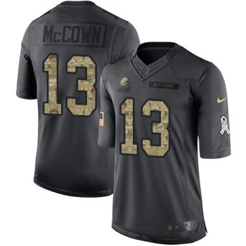 Browns #13 Josh McCown Black Youth Stitched NFL Limited 2016 Salute to Service Jersey Browns #13 Josh McCown Black Youth Stitched NFL Limited 2016 Salute to Service Jersey
