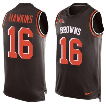 Browns #16 Andrew Hawkins Brown Team Color Men's Stitched NFL Limited Tank Top Jersey Browns #16 Andrew Hawkins Brown Team Color Men's Stitched NFL Limited Tank Top Jersey