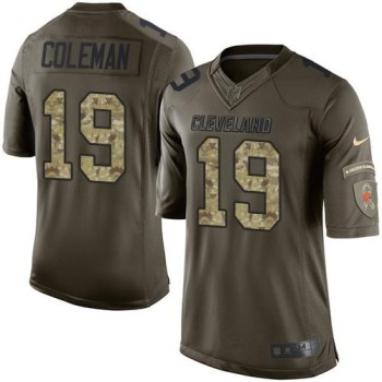 Browns #19 Corey Coleman Green Men's Stitched NFL Limited Salute to Service Jersey Browns #19 Corey Coleman Green Men's Stitched NFL Limited Salute to Service Jersey