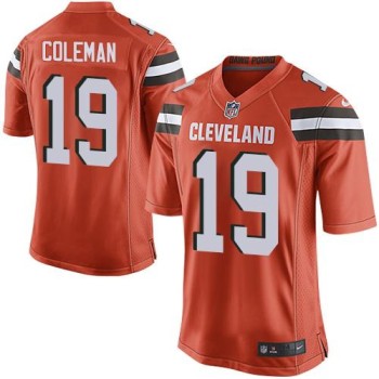Browns #19 Corey Coleman Orange Alternate Youth Stitched NFL New Elite Jersey Browns #19 Corey Coleman Orange Alternate Youth Stitched NFL New Elite Jersey