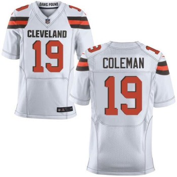 Browns #19 Corey Coleman White Men's Stitched NFL Elite Jersey