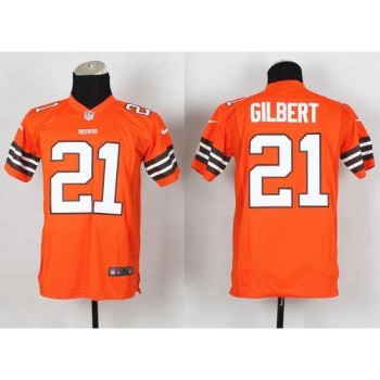 Browns #21 Justin Gilbert Orange Alternate Youth Stitched NFL Elite Jersey Browns #21 Justin Gilbert Orange Alternate Youth Stitched NFL Elite Jersey