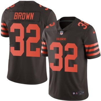 Browns #32 Jim Brown Brown Youth Stitched NFL Limited Rush Jersey Browns #32 Jim Brown Brown Youth Stitched NFL Limited Rush Jersey