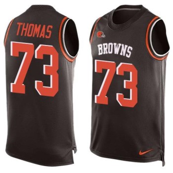 Browns #73 Joe Thomas Brown Team Color Men's Stitched NFL Limited Tank Top Jersey Browns #73 Joe Thomas Brown Team Color Men's Stitched NFL Limited Tank Top Jersey