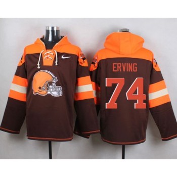 Browns #74 Cameron Erving Brown Player Pullover NFL Hoodie Browns #74 Cameron Erving Brown Player Pullover NFL Hoodie