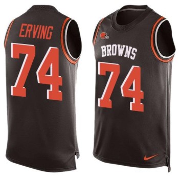 Browns #74 Cameron Erving Brown Team Color Men's Stitched NFL Limited Tank Top Jersey Browns #74 Cameron Erving Brown Team Color Men's Stitched NFL Limited Tank Top Jersey