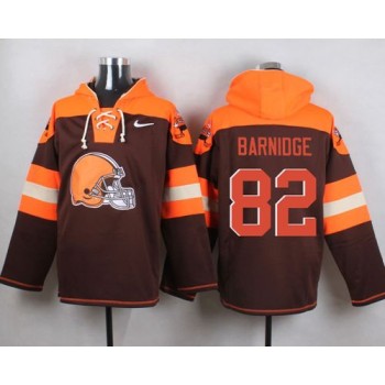 Browns #82 Gary Barnidge Brown Player Pullover NFL Hoodie Browns #82 Gary Barnidge Brown Player Pullover NFL Hoodie