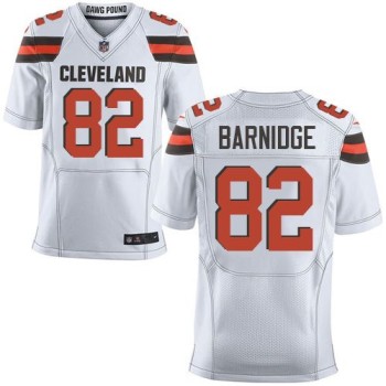 Browns #82 Gary Barnidge White Men's Stitched NFL New Elite Jersey